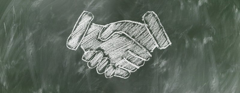 Zeichnung: Schüttelnde Hände